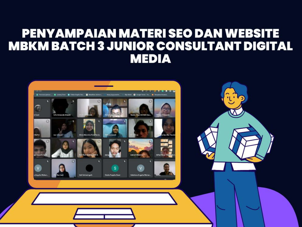 Penyampaian Materi SEO dan Website MBKM Batch 3 Junior Consultant Digital Media